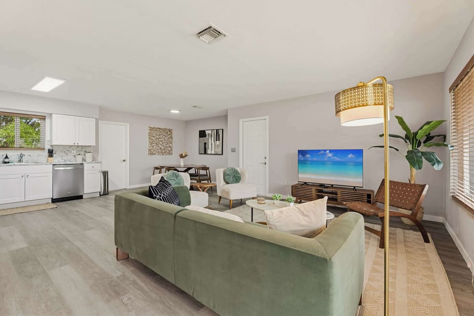 Plush seating and a large Smart TV for your favorite shows.