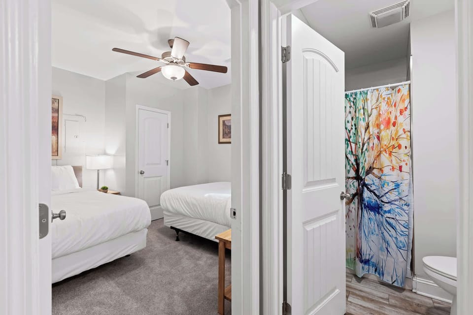 Bedroom with two double beds 