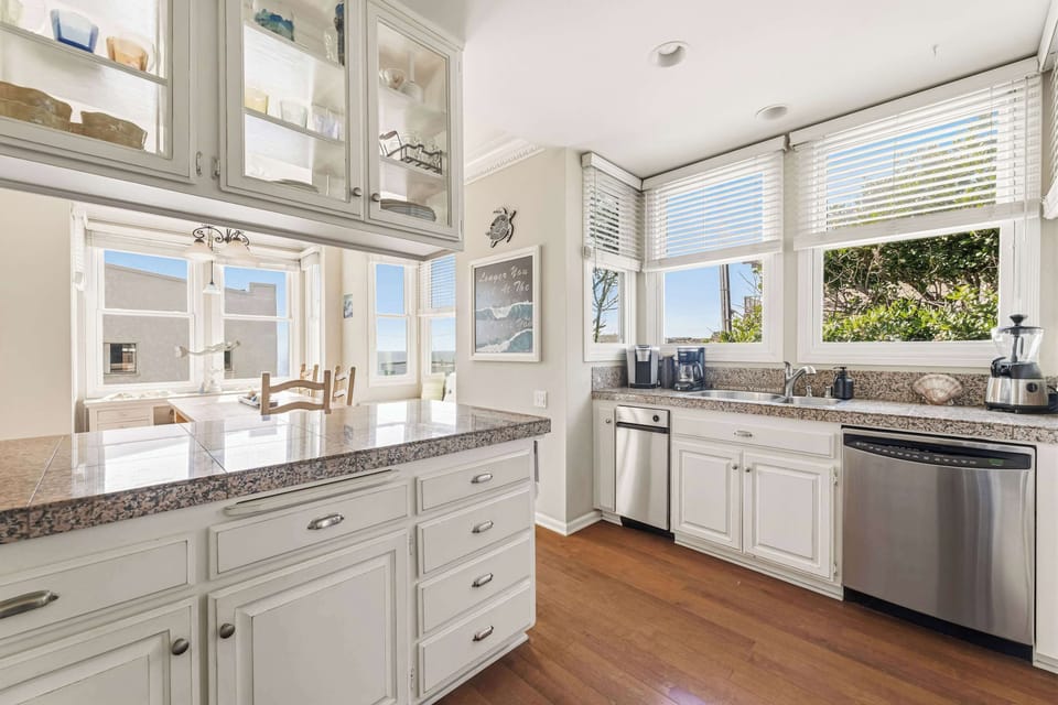 Open kitchen designed for both cooking and gathering