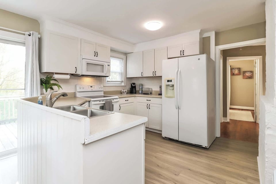 Kitchen with Keurig or drip coffee machine. 