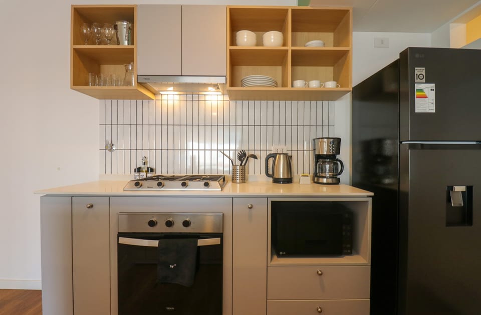  Kitchen with full-size refrigerator