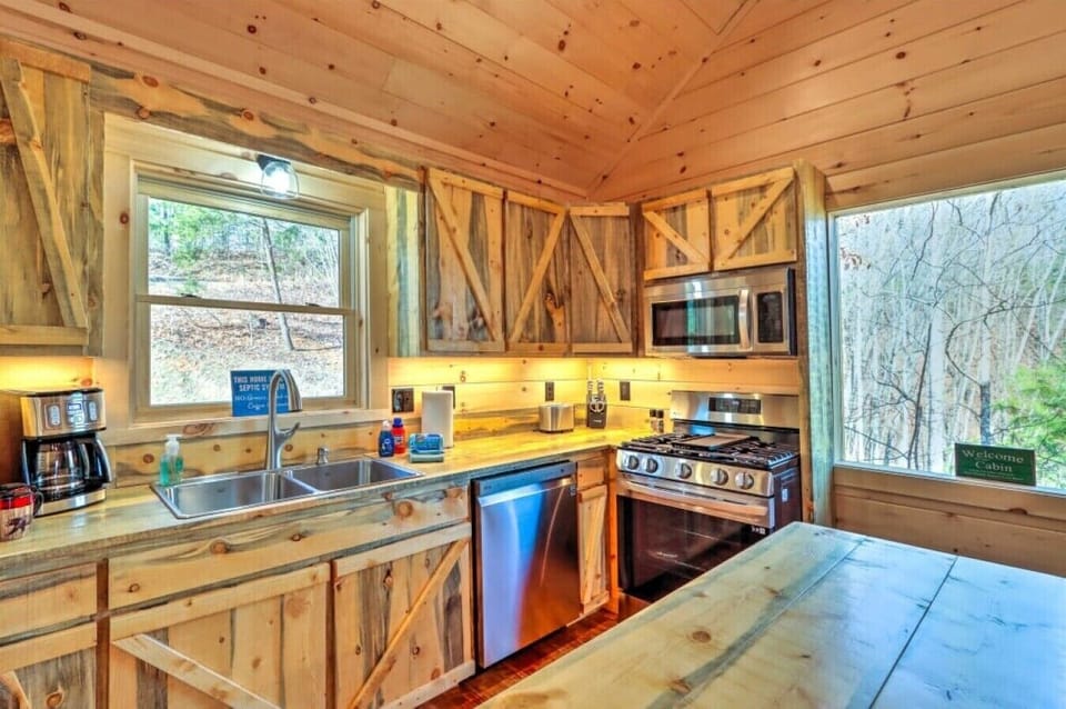 Kitchen | Stainless Steel Appliances | Window Natural Light Wood Cabinetry