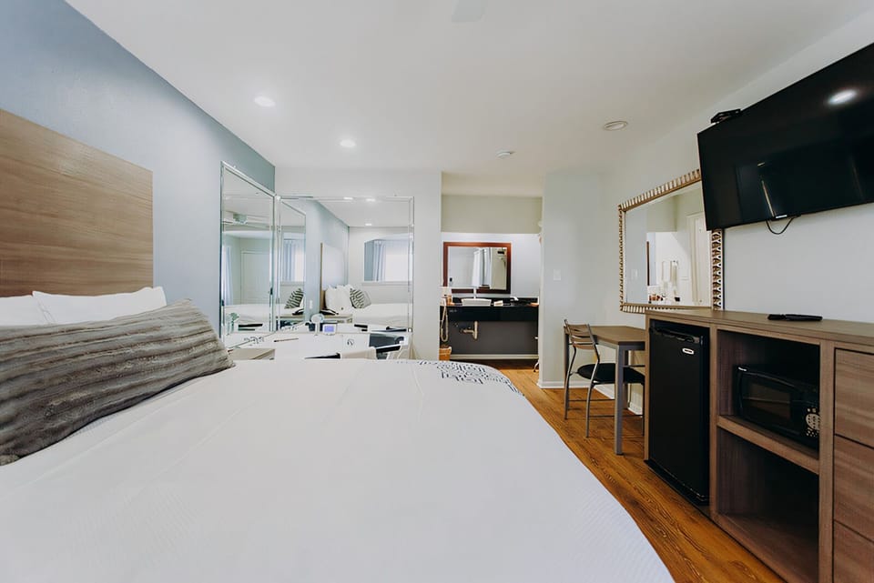 Bedroom. Interior and views may vary based on location and availability.