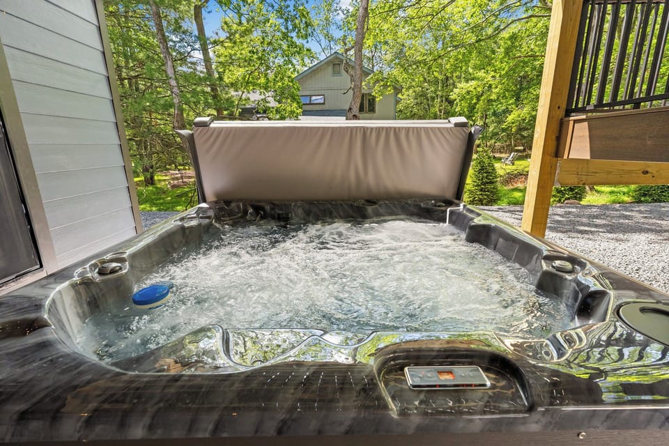 Release ALL your tension in the large 6-8 person Hot Tub.