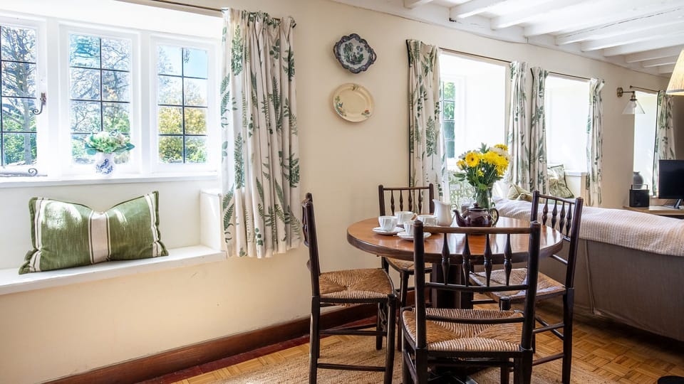 Dine together while enjoying views of the garden