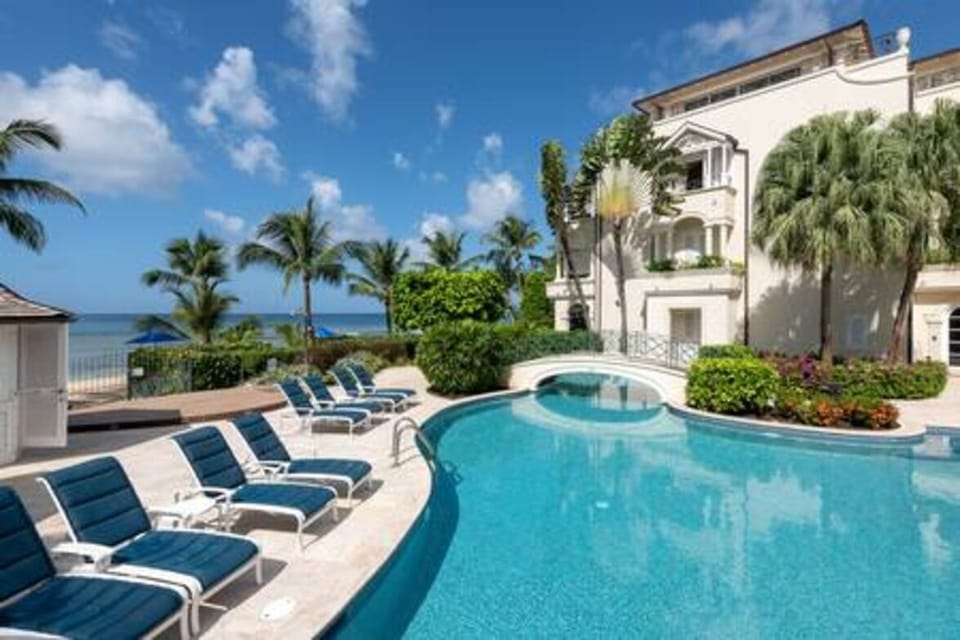 Well maintained communal pool and garden area.