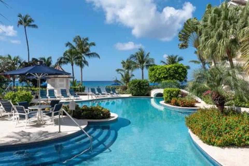 Well maintained communal pool and garden area.