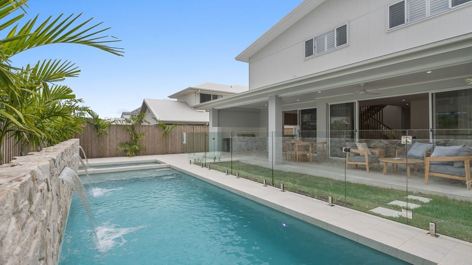 Pool and heated spa