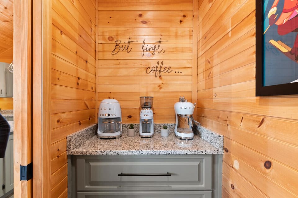 Our coffee station is ready and waiting to help you start the day with a warm cup and a beautiful view.