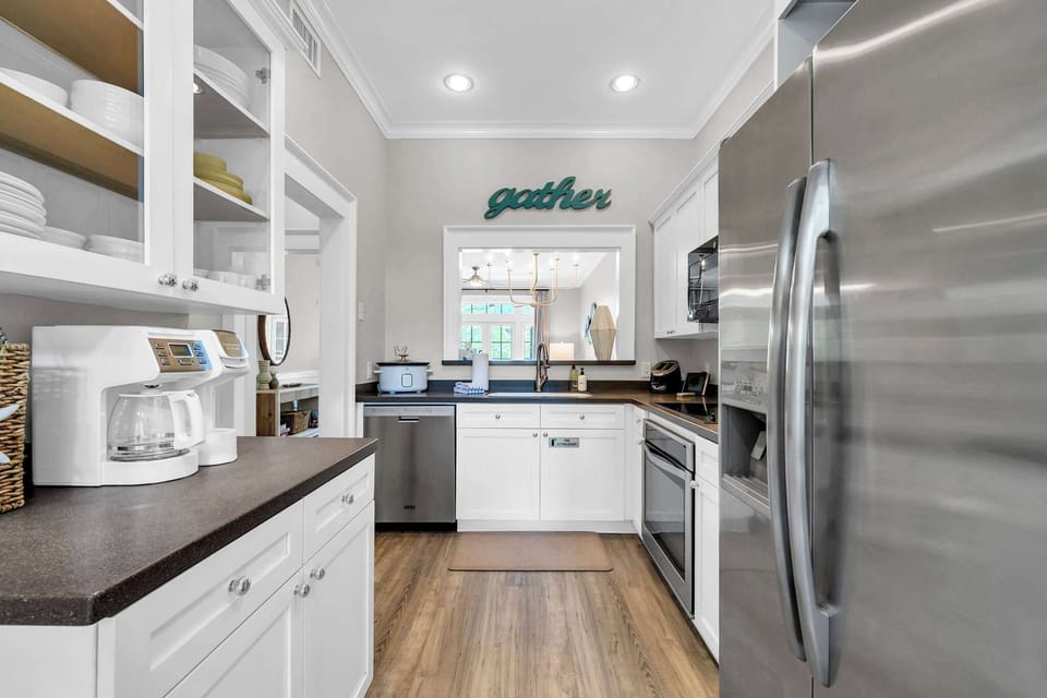 Fully stocked kitchen