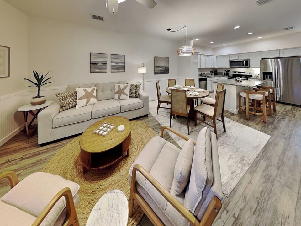Open Concept Living Room, Kitchen, & Dining Area - First Floor