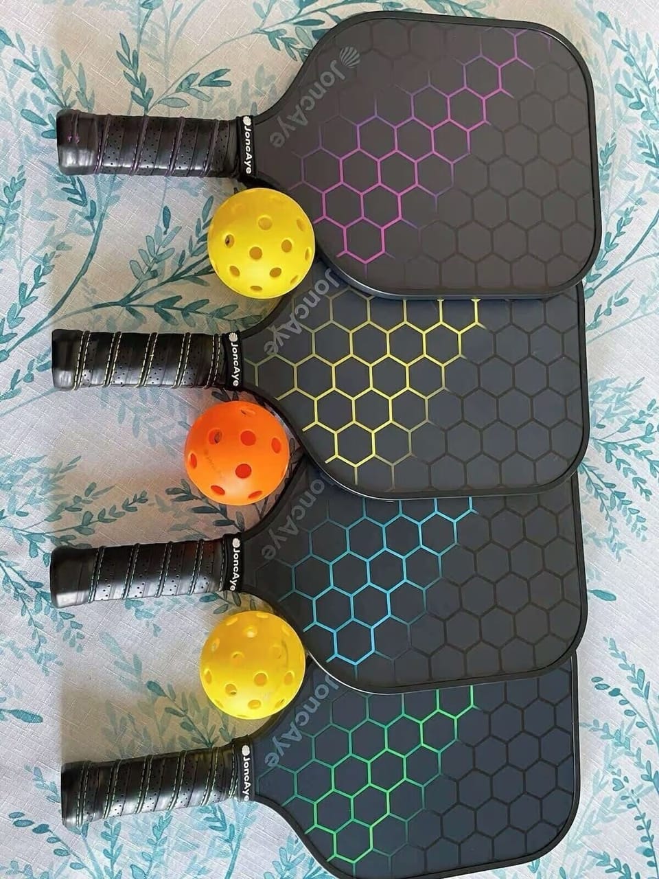 Pickleball paddles are in the Master closet