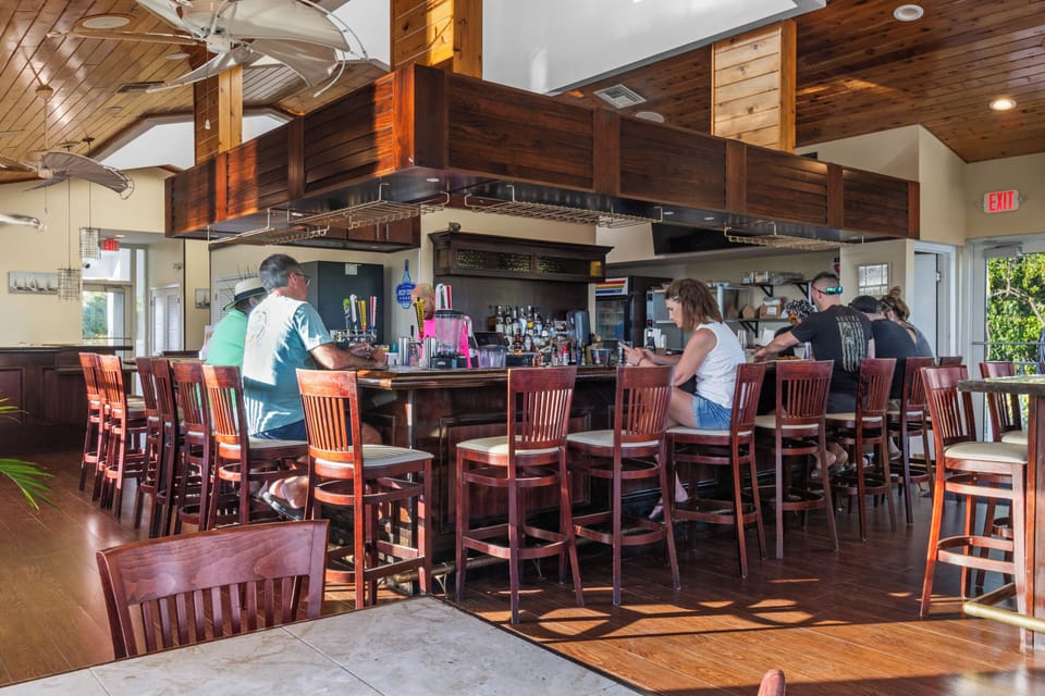 Relax with a lively atmosphere and casual seating nearby.