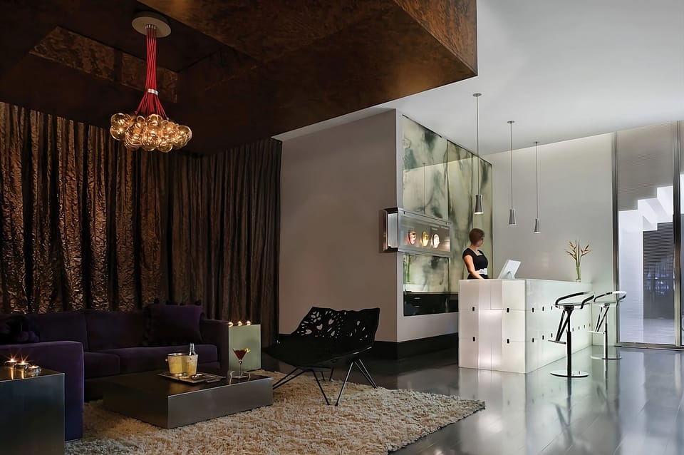 Step into a sleek lobby designed for effortless arrivals.