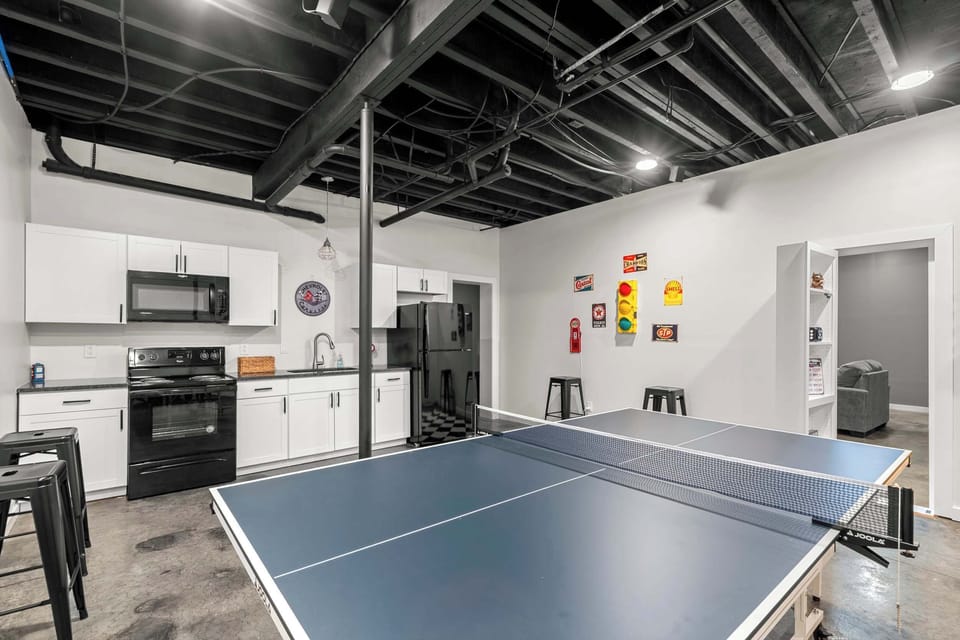 Game nights and good vibes — enjoy ping pong, a full kitchen, and plenty of space to relax in the basement.