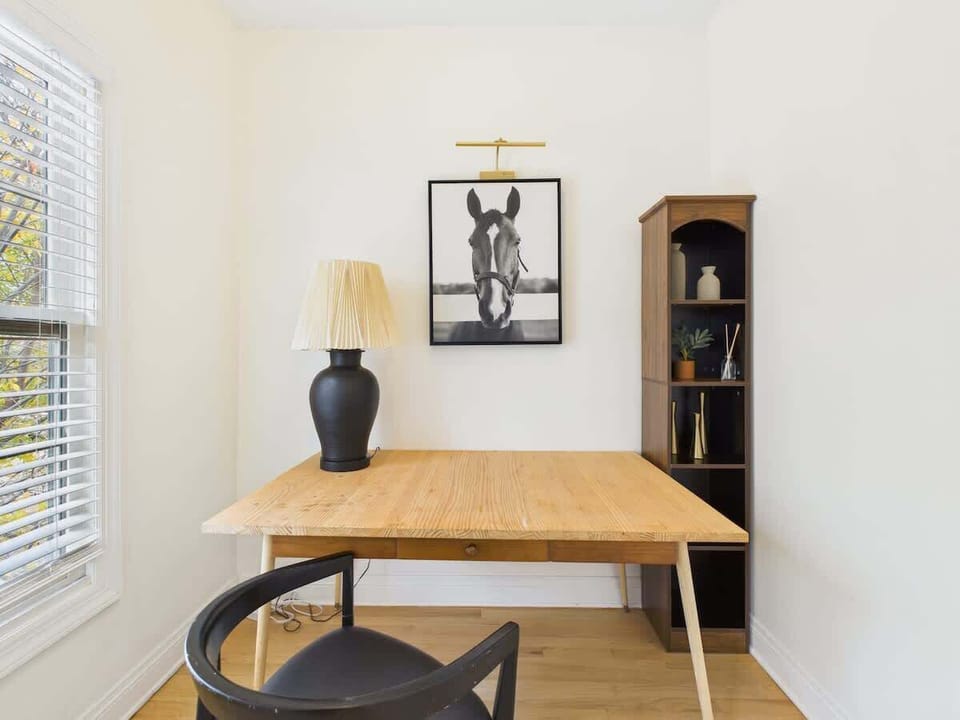 Workspace Oasis: Bright and inviting desk area, perfect for inspiration and productivity!