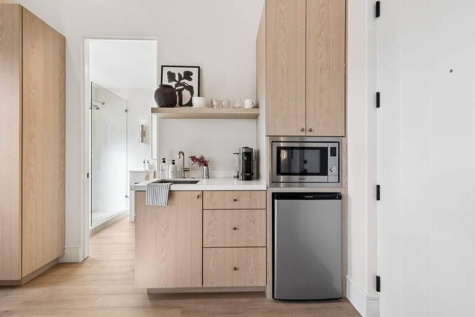 Kitchenette with Nespresso Coffee Machine and Mini Fridge - No Stove