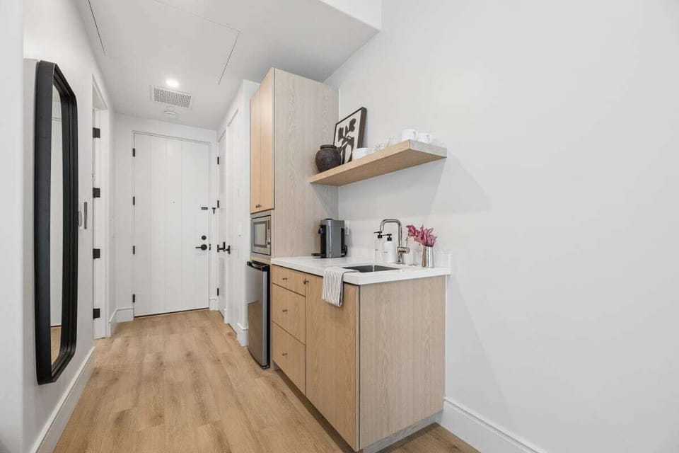 Kitchenette with Nespresso Coffee Machine and Mini Fridge - No Stove