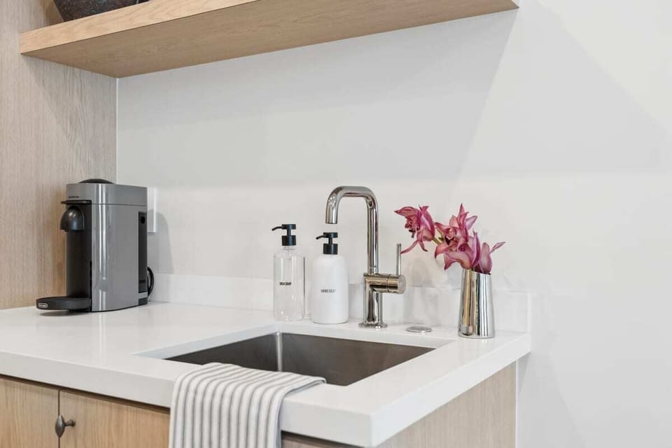 Kitchenette with Nespresso Coffee Machine and Mini Fridge - No Stove