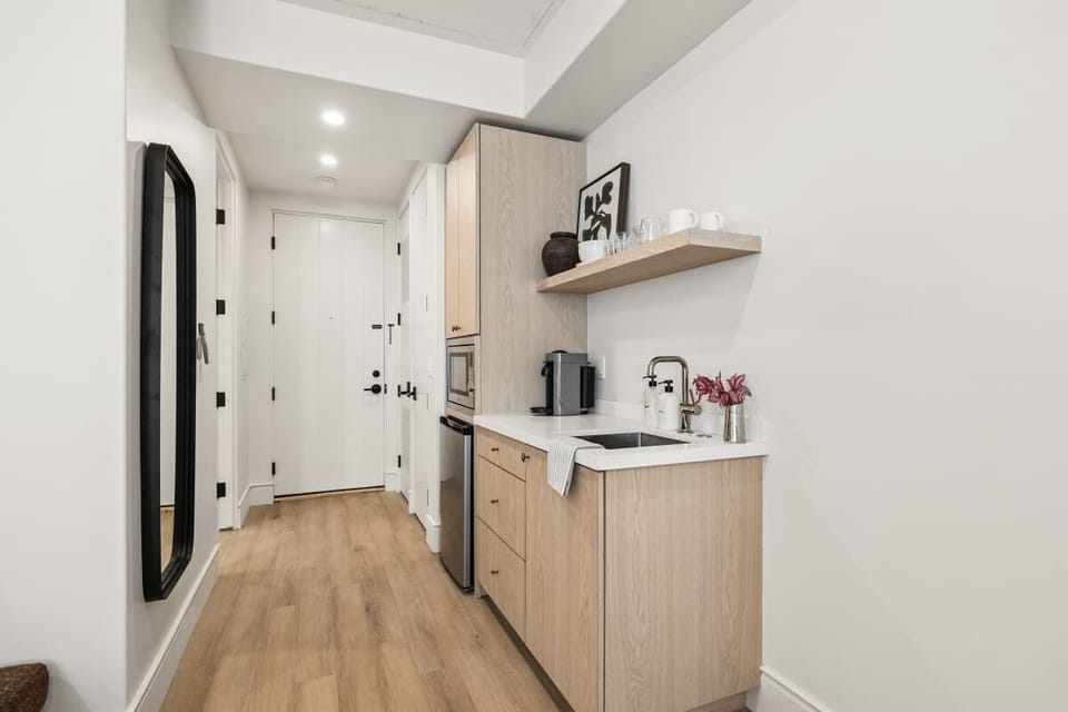 Kitchenette with Nespresso Coffee Machine and Mini Fridge - No Stove