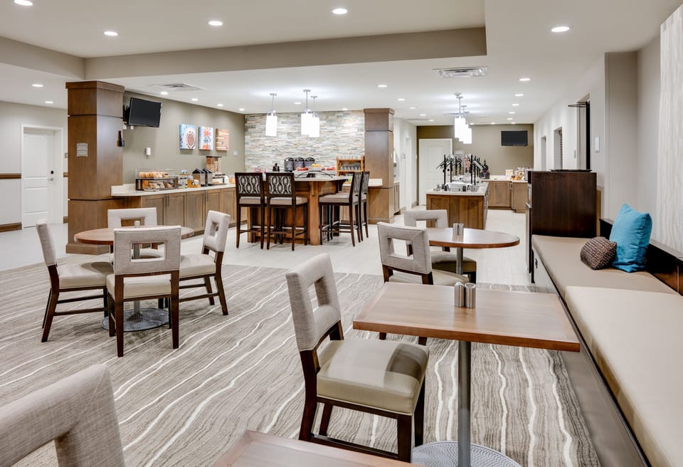 Morning breakfast area filled with hot and cold selections to start the day.