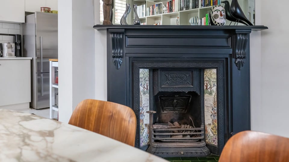 Beautiful ornamental fireplace