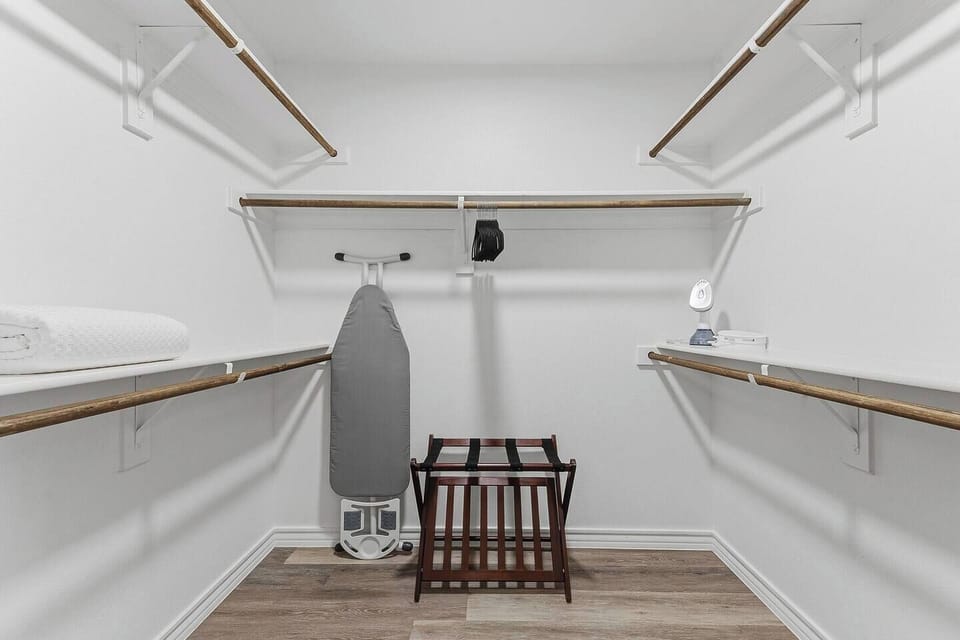 Ample storage space for your clothes and belongings to help you feel right at home.
