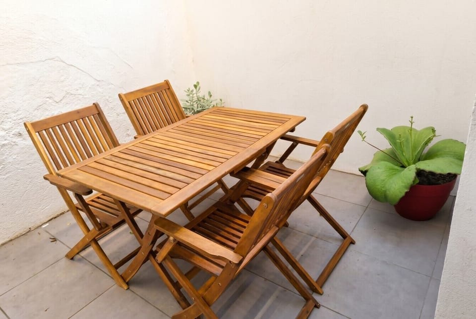Private terrace dining under the open sky, perfect for long lunches.