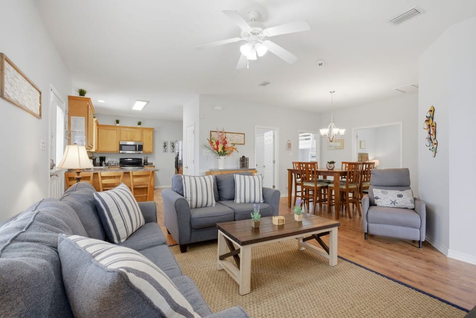 Open Concept Living Room, Kitchen & Dining