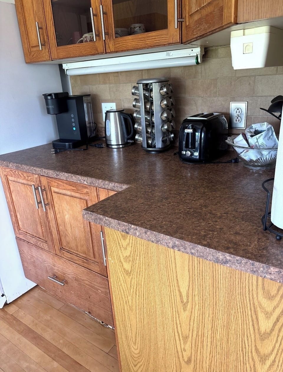 Kitchen appliances and spices for cooking