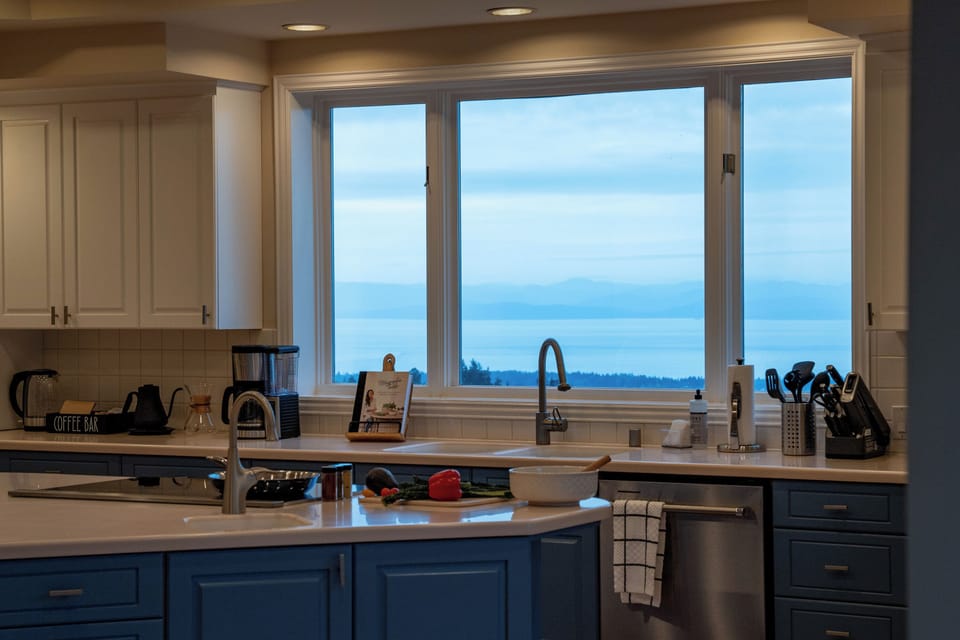 Meal prep becomes a luxury experience with this stunning view as your backdrop.