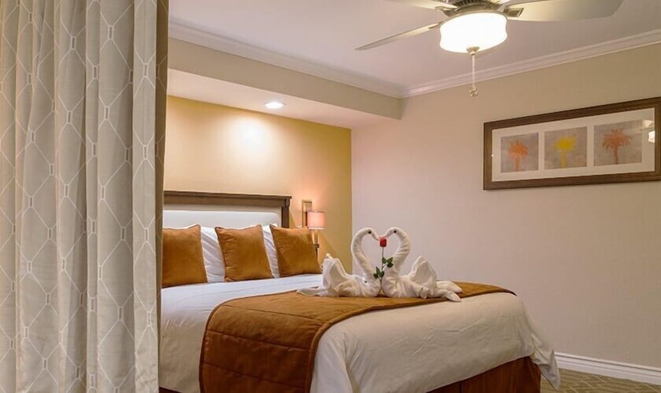 Celebrate special moments with romantic touches and a restful bed.