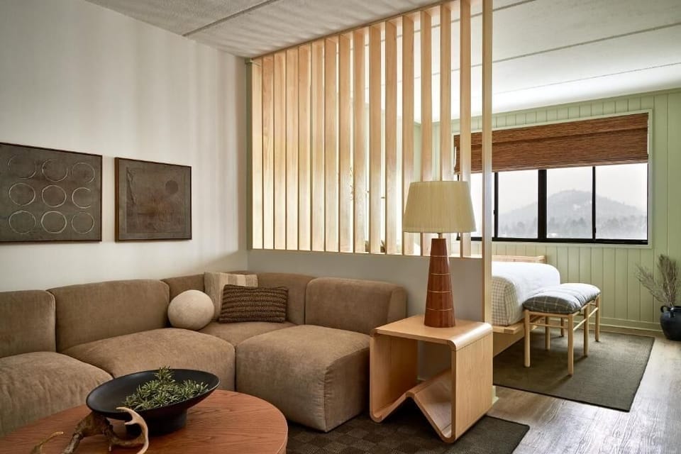 Gather on the plush sectional for slow mornings and chats.