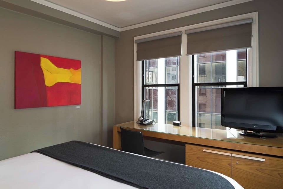 Bedroom. Interior and views may vary based on location and availability.