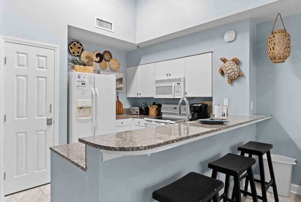 Kitchen with bar seating
