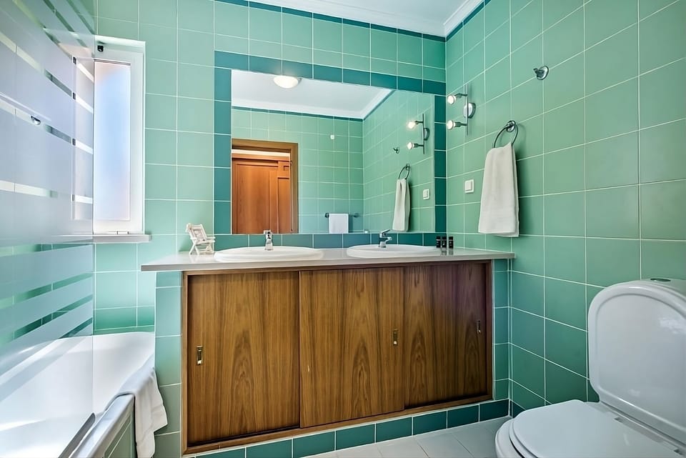 Start the day refreshed in a spotless, spa-like bathroom.