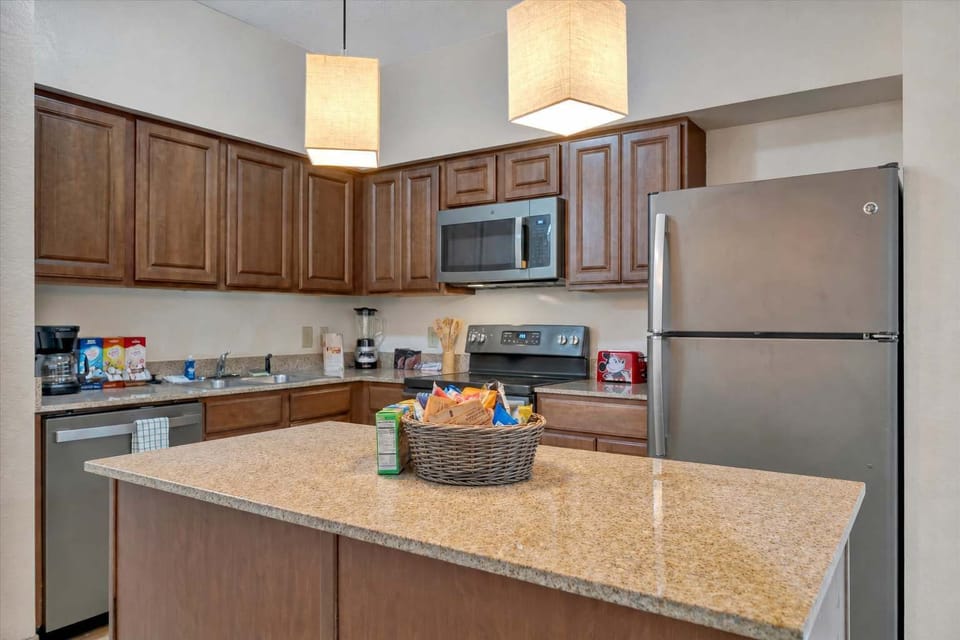 Full-Size Refrigerator, Dishwasher, & Coffee Maker Station