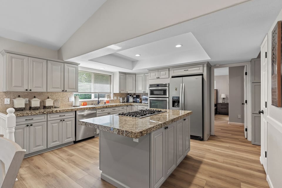 Whip up your favorite meals in this beautifully designed kitchen.