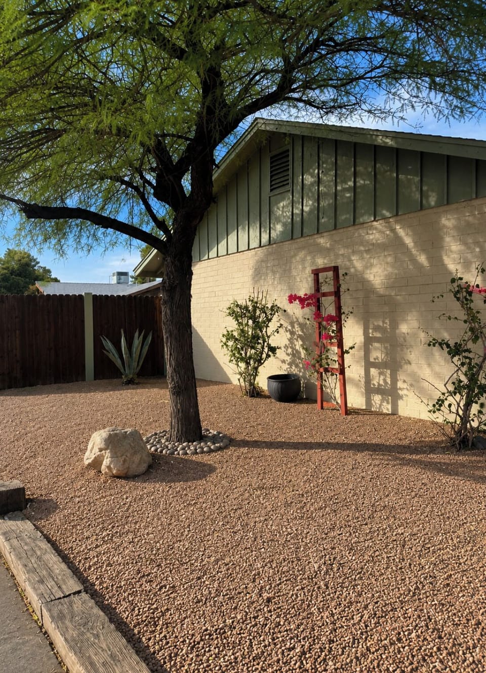 (Front) side of yard