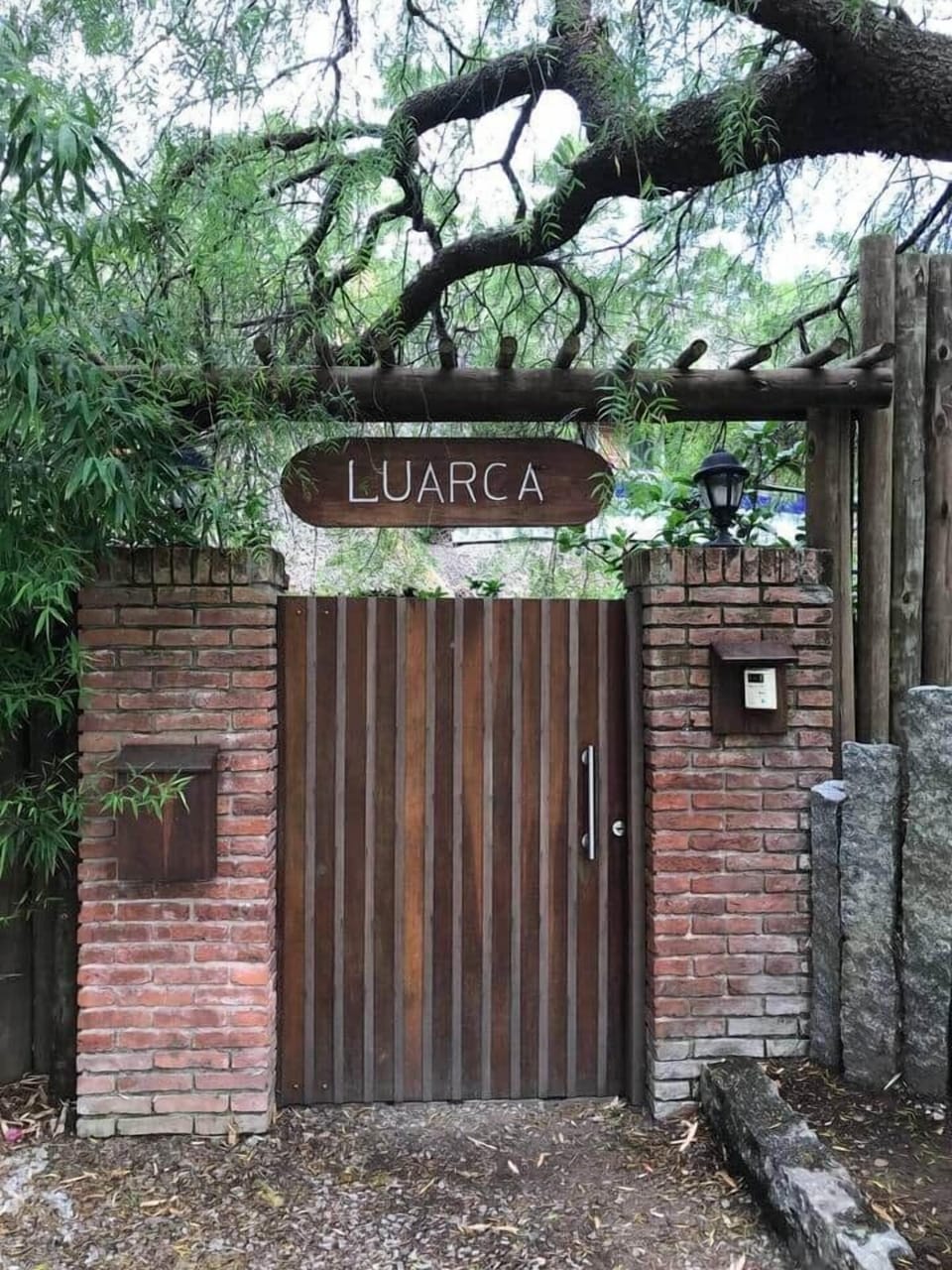 Private street gate leading into the house