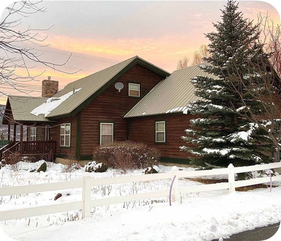 Cabin in winter.