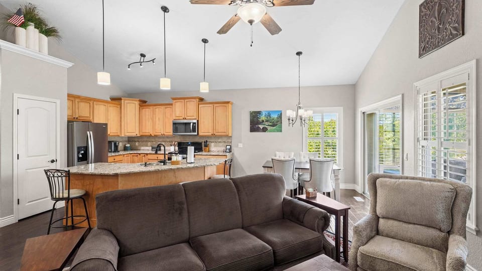 Curl up in the cozy living room & stream your favorites on the smart TV​