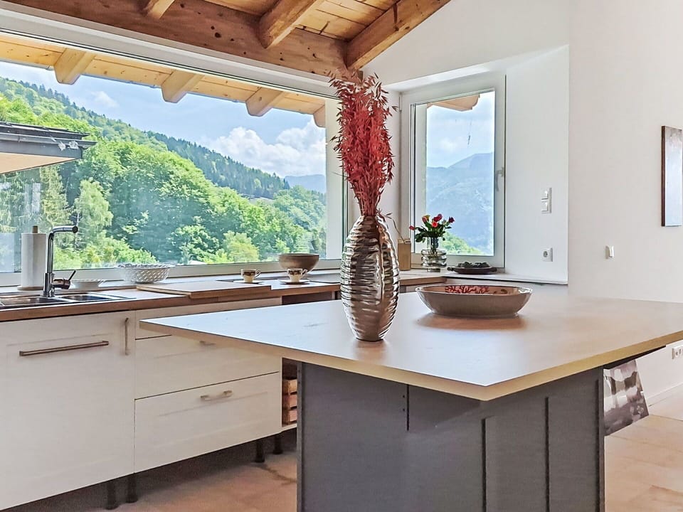 Furniture, Interior Design, Kitchen, Countertop, Wood, Flooring, Ceiling, Home, Floor, Kitchen Appliance