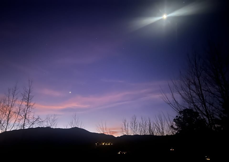 no filter view at night