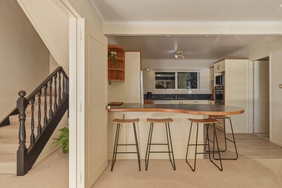 Kitchen with staircase