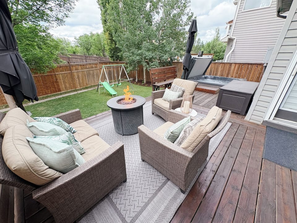 Sunny south facing backyard