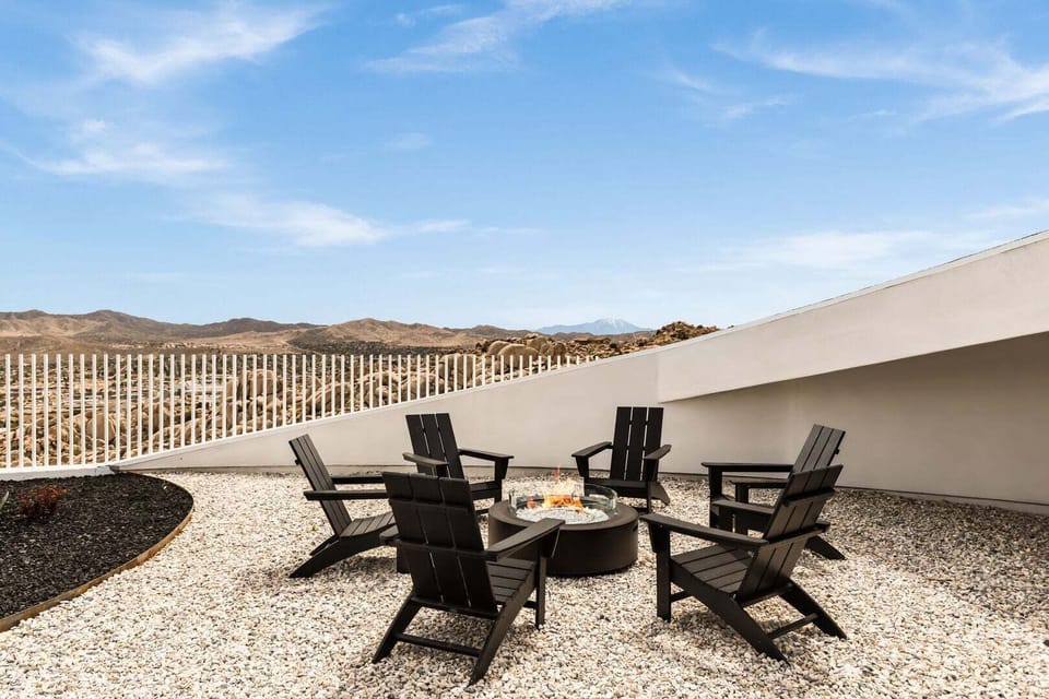 Propane firepit with seating for 6.