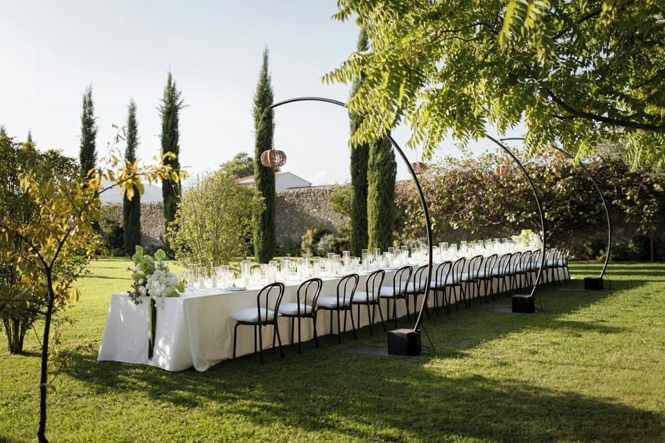 Outdoor banquet area