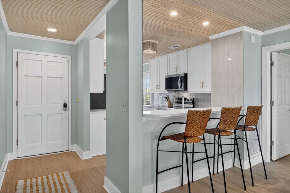 Start your mornings at the breakfast bar before heading out for a day of sun, sand, and coastal adventures.