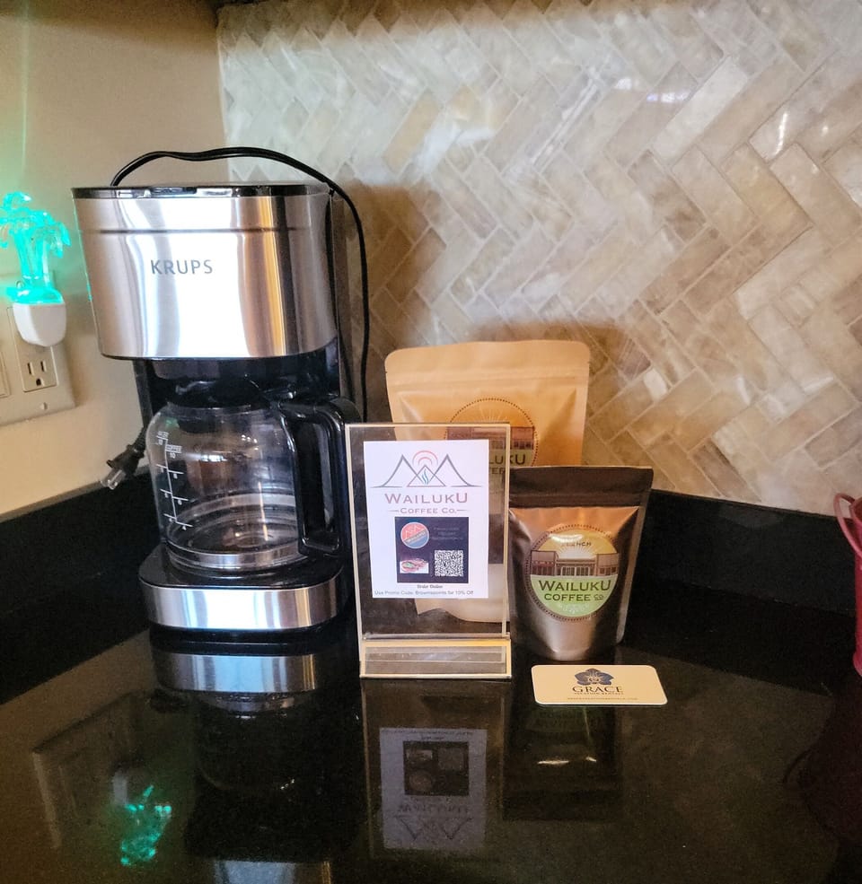 Our treat! Local coffee and fresh brownie bites!
